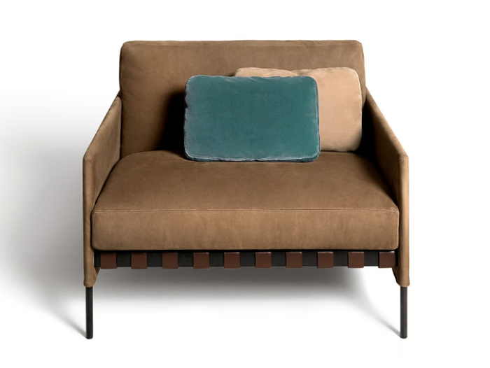 ÉTIQUETTE - Upholstered armchair with armrests _ DE PADOVA